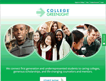 Tablet Screenshot of collegegreenlight.com